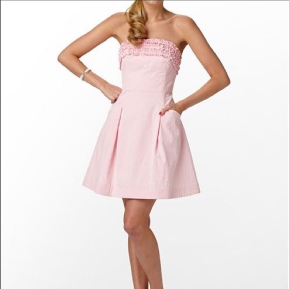 Lilly Pulitzer • Pink Seersucker Ferra Dress